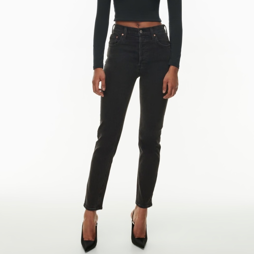 Denim Forum Aritzia Yoko High Rise Slim Jeans